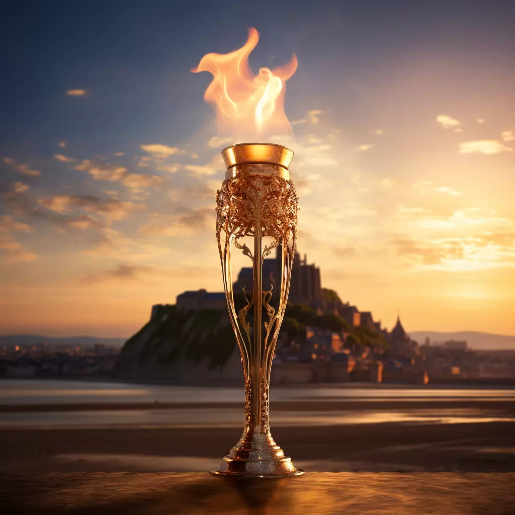 La flamme olympique passera par Caen lors des JO 2024 2 Flammes des Jeux Olympiques 2024 au Mont Saint Michel.
